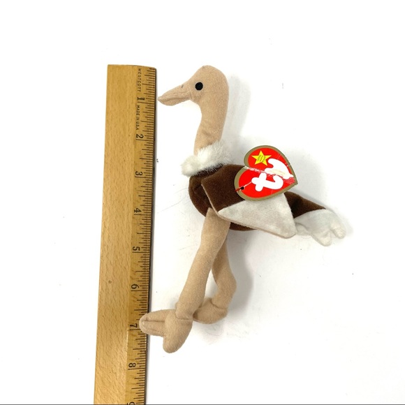 BEANIE BABY Teenie Original “Stretchy the Ostrich” NTW - Picture 9 of 9